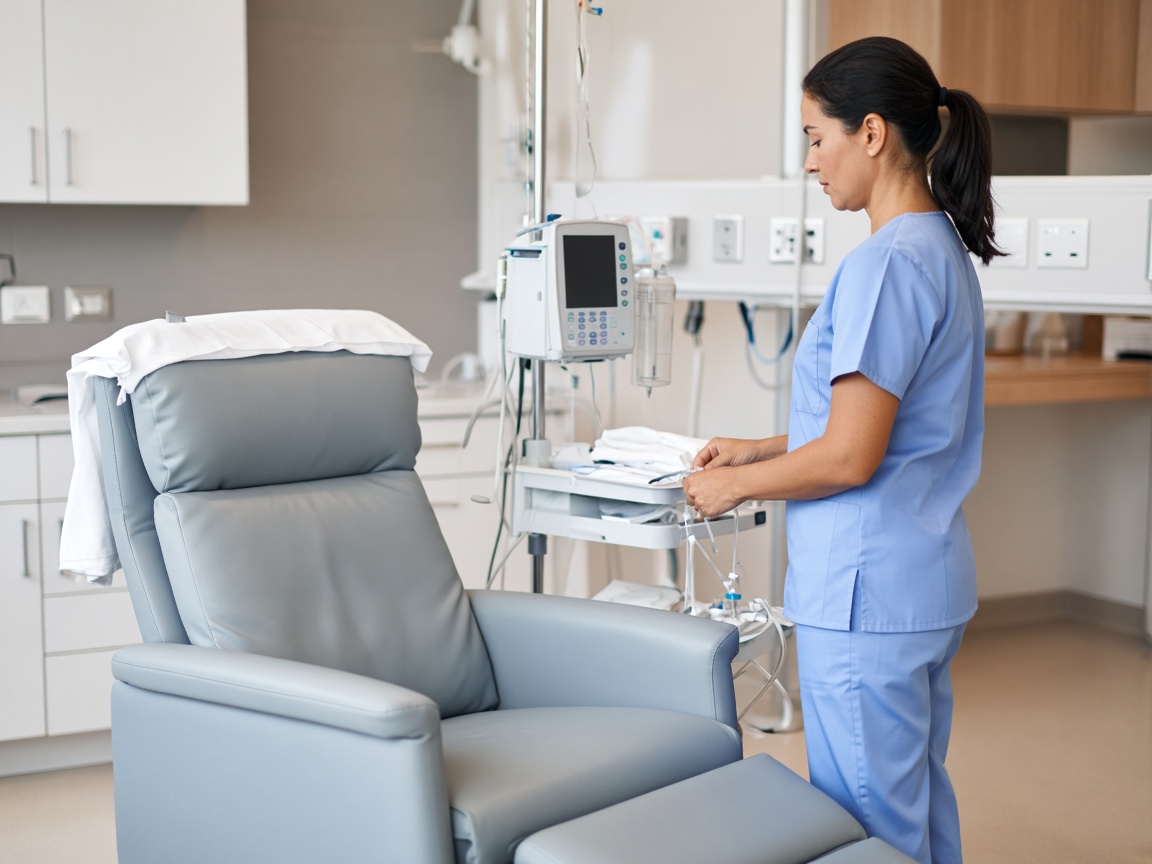 Pre-operative and recovery bay prepared in an ambulatory surgery center